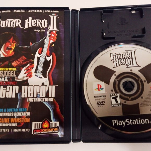 PS2 Kramer Striker Guitar Hero Wireless Bundle Dongle 4 Games Playstation 2 - Picture 14 of 15